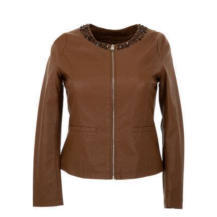 Damen Bikerjacke von Glo Story - brown