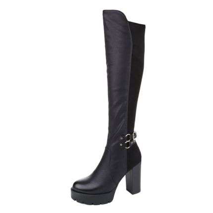 Damen Overknee Stiefel - black