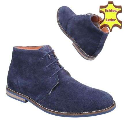 Herren Leder Freizeitschuhe - navy
