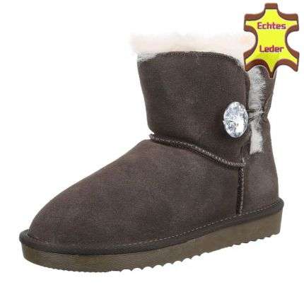 Leder Damen Stiefeletten - D.gray