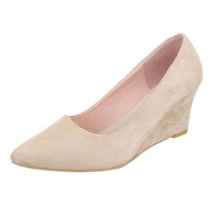 Damen Keilabsatz - beige