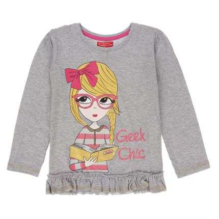 Kinder Langarmshirt von Funky Diva - grey
