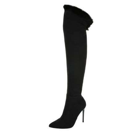 Damen Overknee Stiefel - black