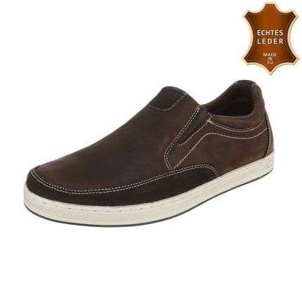 Leder Herren Freizeitschuhe - coffee