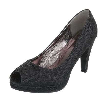Damen Peeptoes - blcak
