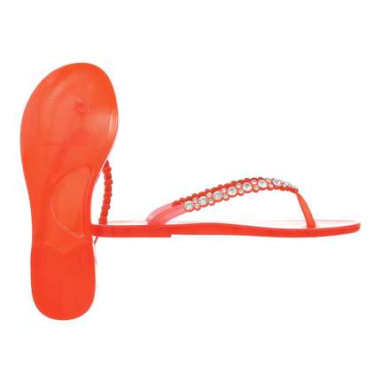 Damen Flache Sandalen - red