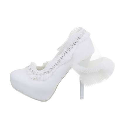 Damen Hochzeit High-Heel Pumps - white