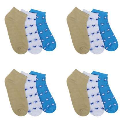 Damen Socken - 12 Paar  - bluwhite