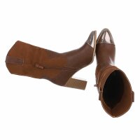 Damen High-Heel Stiefel - camel