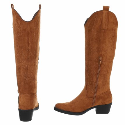 Damen Western- & Bikerboots - camel - 12 Paar