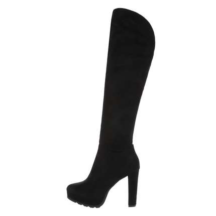 Damen Overknee-Stiefel - black
