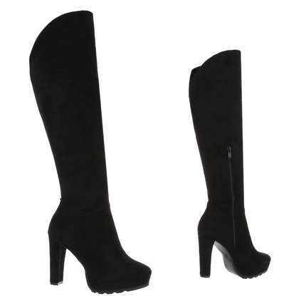 Damen Overknee-Stiefel - black