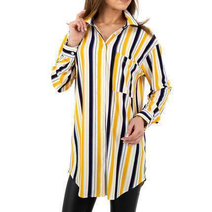 Damen Longbluse von Glo Story - yellow