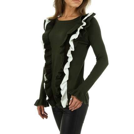 Damen Pullover von SHK Paris Gr. One Size - greenwhite