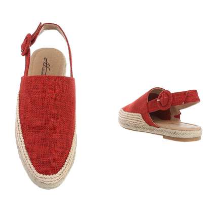 Damen Flache Sandalen - red