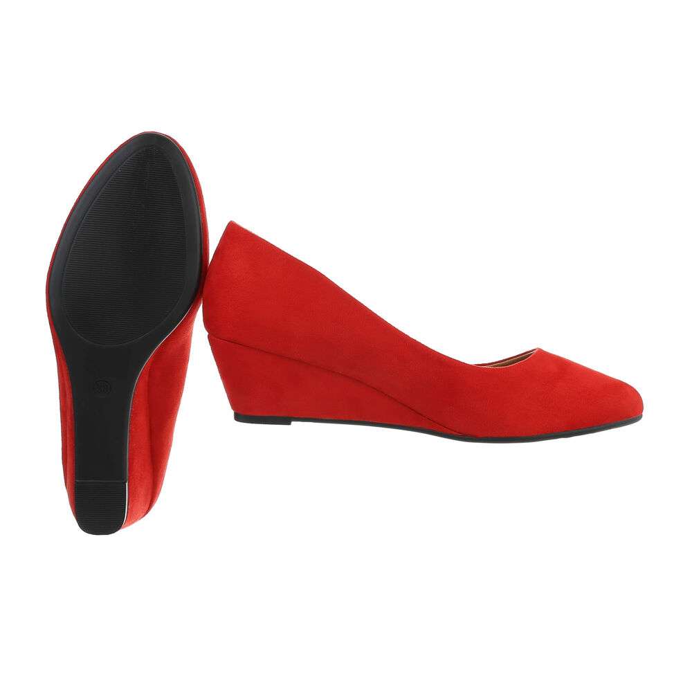 Pantofi cu platformă pentru femei - roșie - image 2