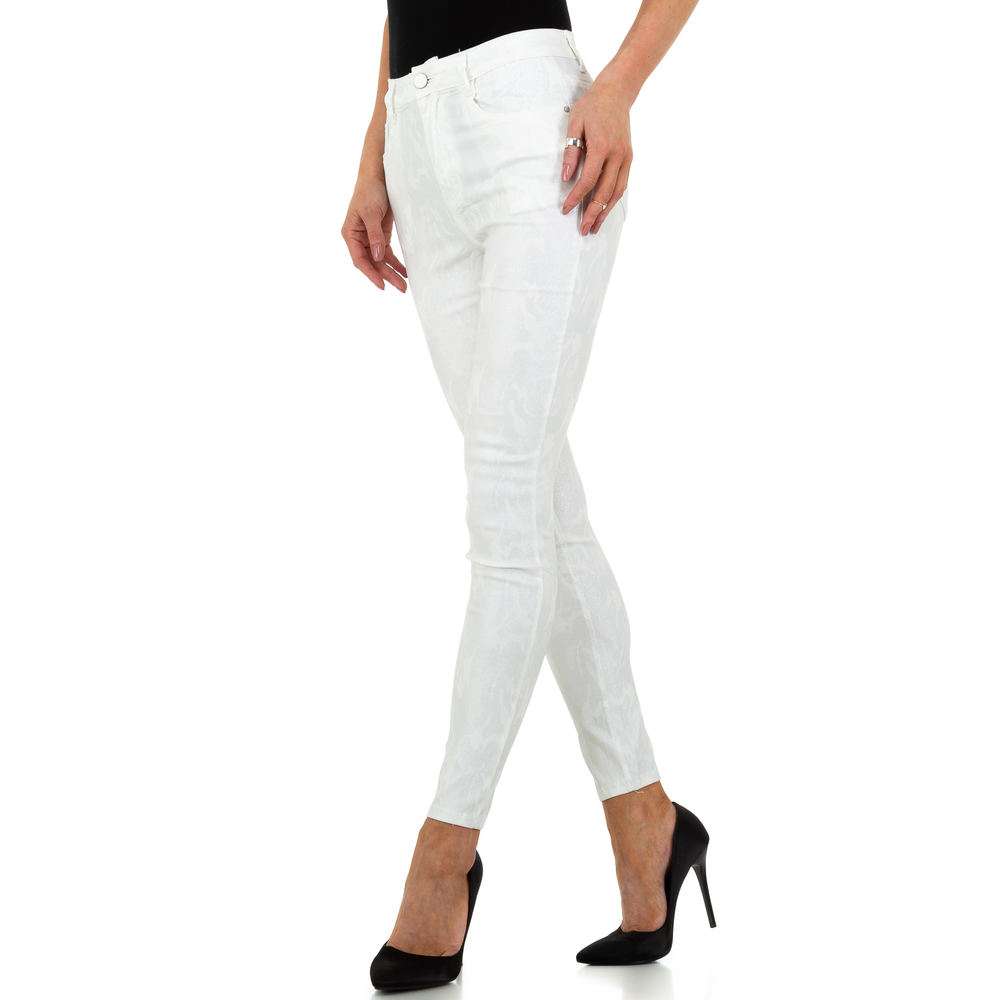 Pantaloni de dama de la Naumy Jeans - albi - image 2