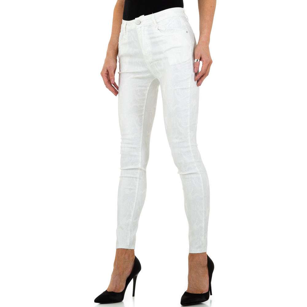 Pantaloni de dama de la Naumy Jeans - albi - image 5