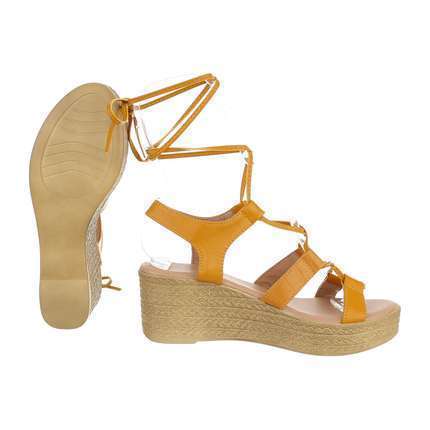 Damen Keilsandaletten - yellow
