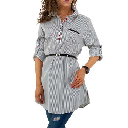 Damen Longbluse von Metrofive - grey