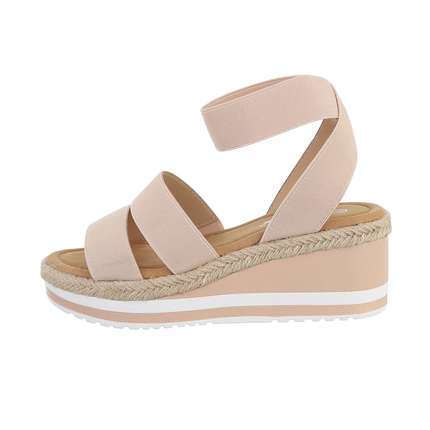 Damen Keilsandaletten - camel