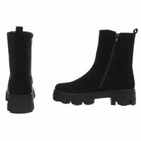Damen Chelsea Boots - blacksuede