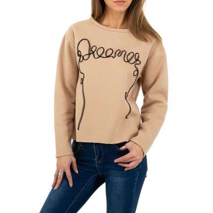 Damen Sweatshirt von Glo Story - beige