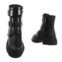 Damen High-Heel Stiefeletten - blackpu