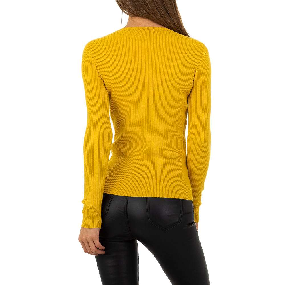 Pulover pentru femei de la Whoo Fashion Gr. O mărime - galben - image 3