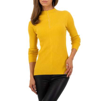 Damen Pullover von Whoo Fashion Gr. One Size - yellow