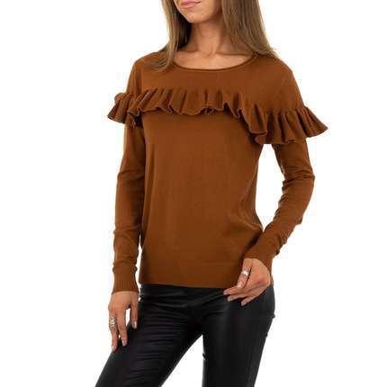 Damen Pullover von Whoo Fashion Gr. One Size - brown