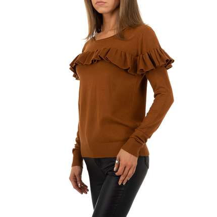 Damen Pullover von Whoo Fashion Gr. One Size - brown