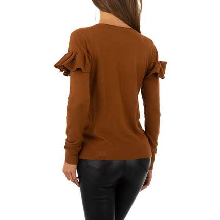 Damen Pullover von Whoo Fashion Gr. One Size - brown
