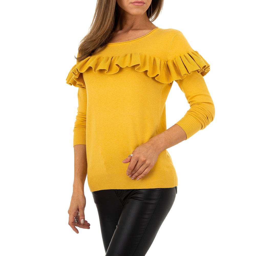 Pulover pentru femei de la Whoo Fashion Gr. O mărime - galben - image 4