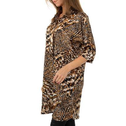 Damen Longbluse von JCL - coffee