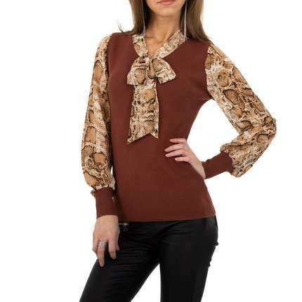 Damen Pullover von Whoo Fashion Gr. One Size - brown