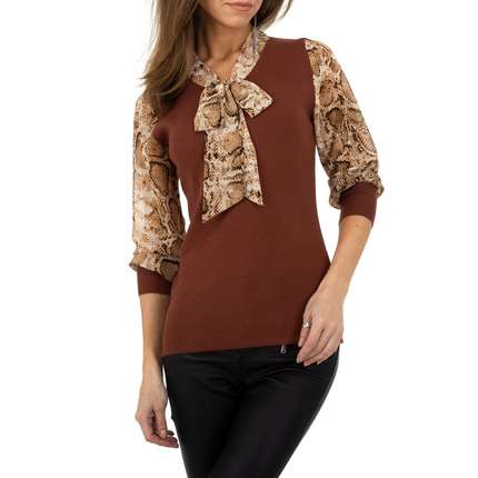 Damen Pullover von Whoo Fashion Gr. One Size - brown