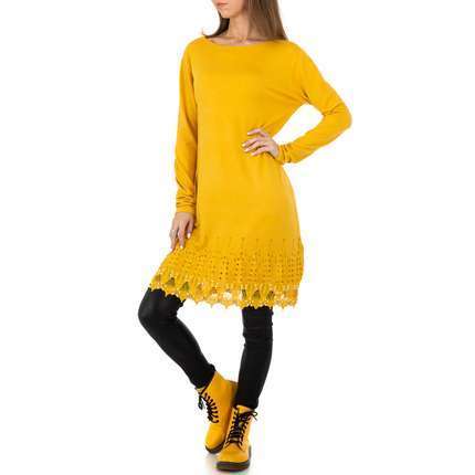 Damen Pullover von Whoo Fashion Gr. One Size - yellow