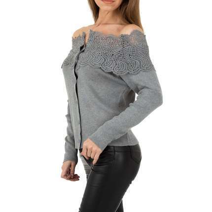 Damen Strickjacke von Shako White Icy - grey