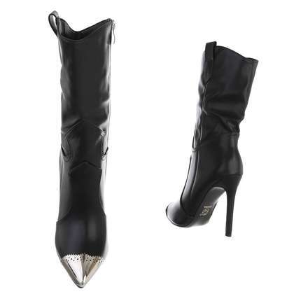 Damen High-Heel Stiefeletten - black