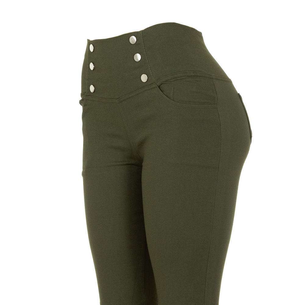 Pantaloni de dama de la Holala Fashion - verzi - image 2