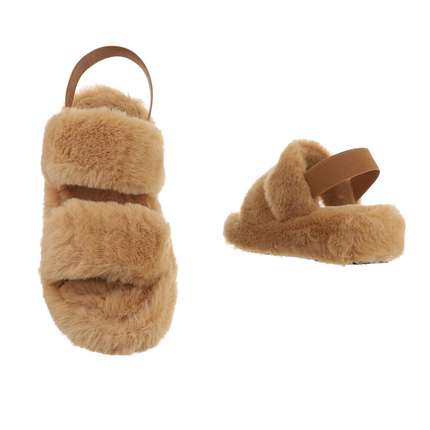 Damen Pantoletten - camel