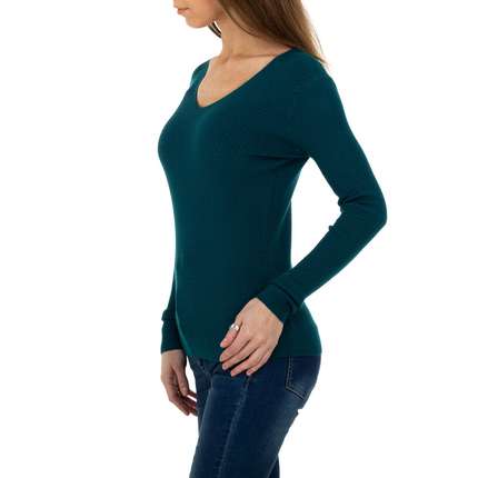 Damen Pullover von Metrofive - petrol