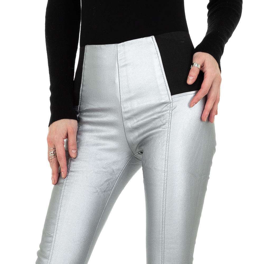 Pantaloni de dama de la Daysie - argintii - image 4