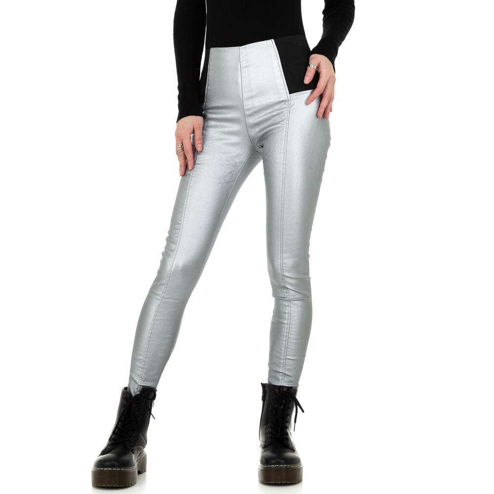 Pantaloni de dama de la Daysie - argintii - image 5