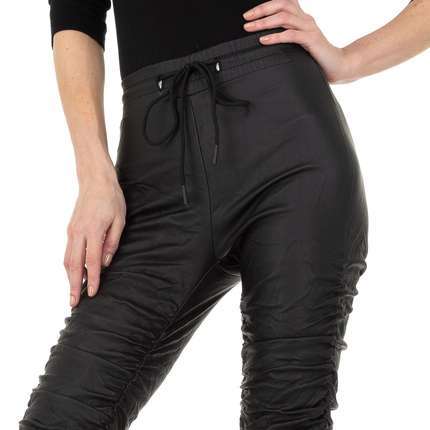 Damen Hose in Lederoptik von Daysie - black