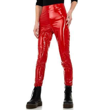 Damen Hose in Lederoptik von Daysie - red
