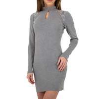 Damen Strickkleid von Whoo Fashion Gr. One Size - grey