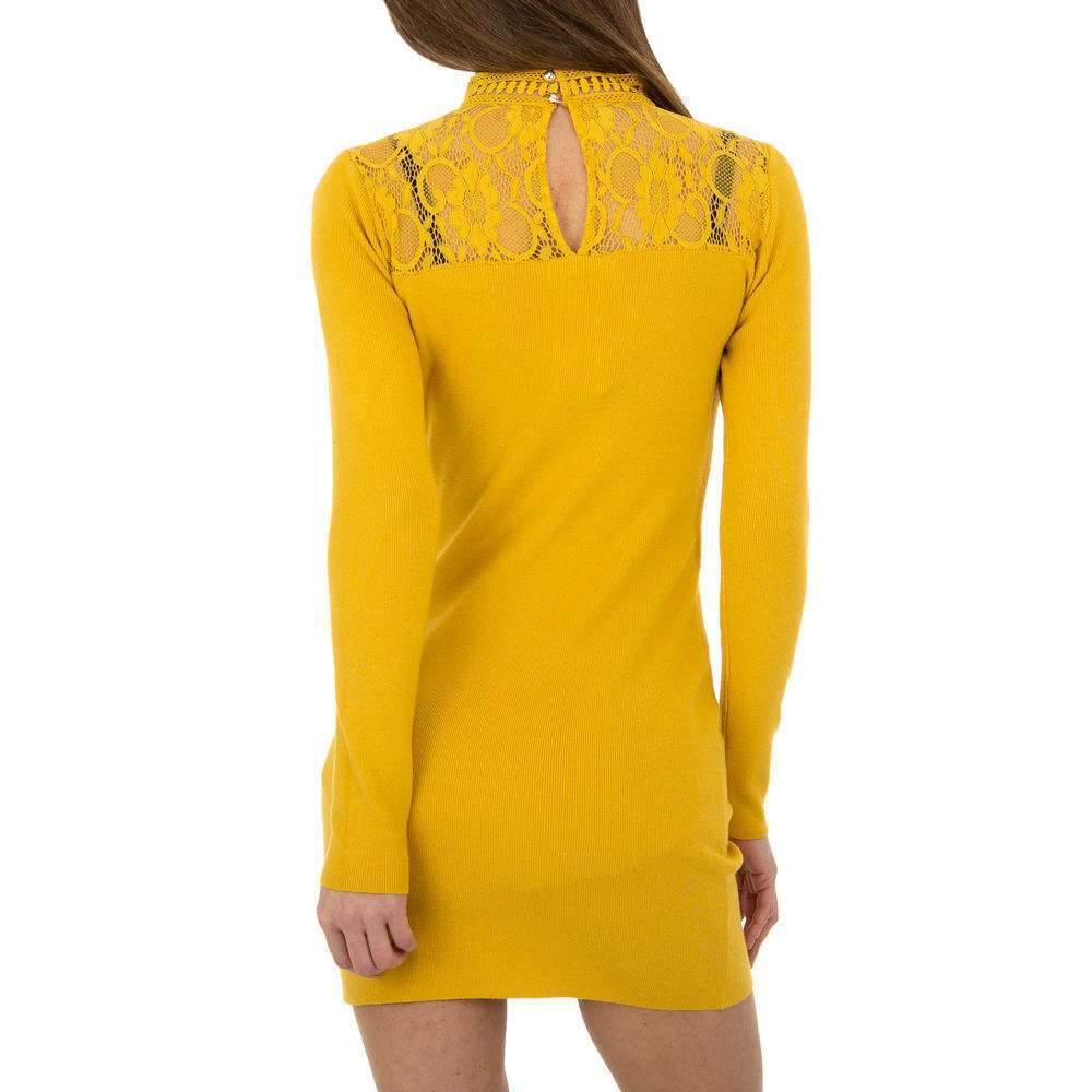 Rochie tricotată pentru femei de Whoo Fashion Gr. O mărime - galben - image 3