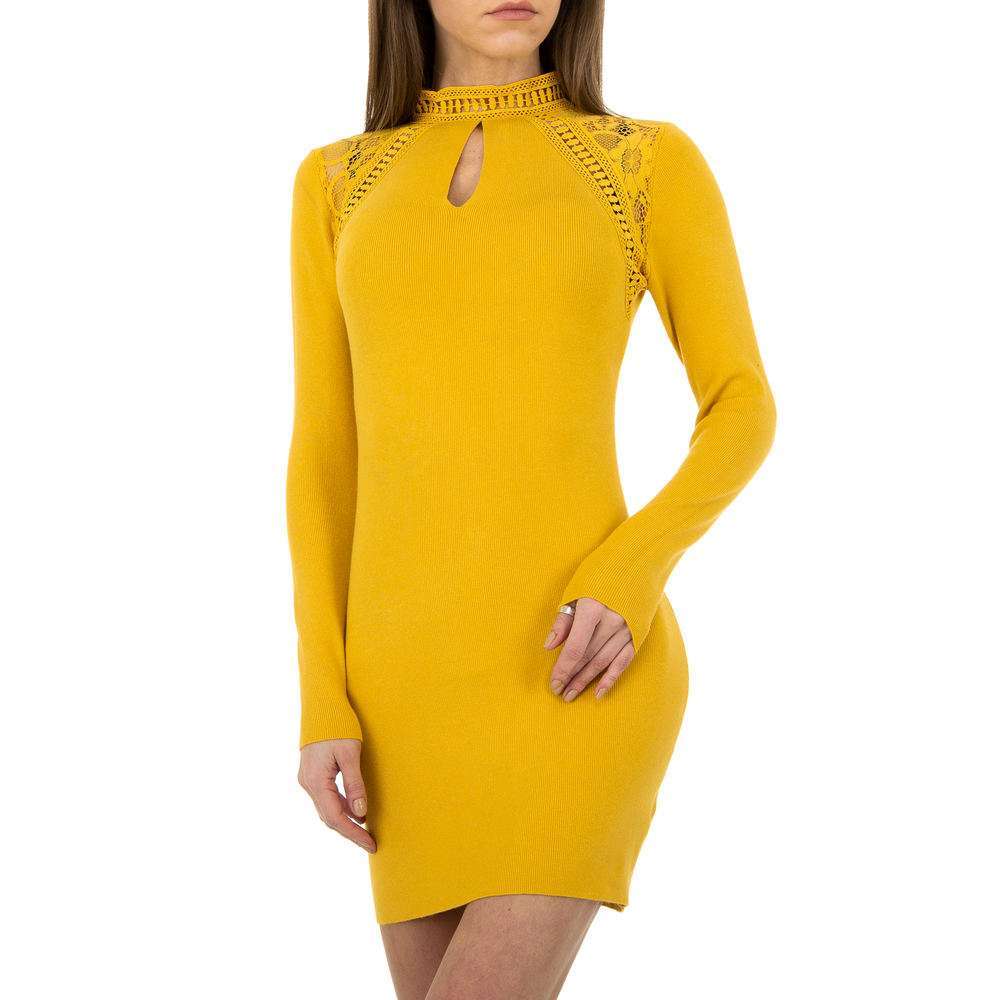 Rochie tricotată pentru femei de Whoo Fashion Gr. O mărime - galben - image 4